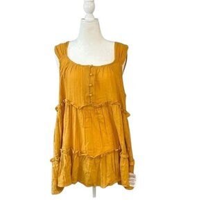 ASOS | NWT Golden YellowTiered Cotton Mini Sundress (Size 12) - GWP